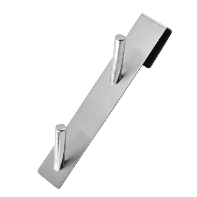 I lager Rostfritt Stål Dubbelkrok för Badrumshanddukar och Kläder, Ingen borrning krävs