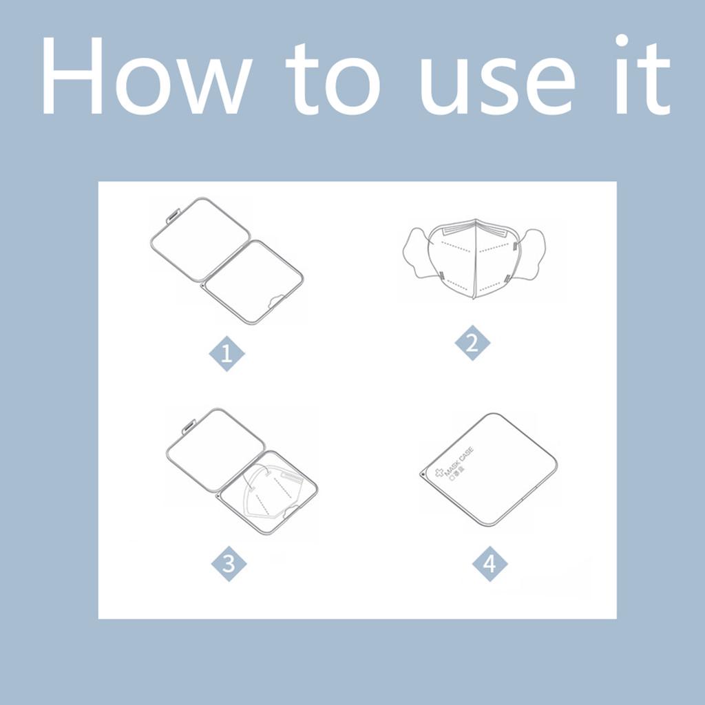 Rosa Maskenabdeckung Grüne Box Masken Süße Box zur Aufbewahrung von Masken Box Masken Schont Zart Schont Maske Praktische Aufbewahrungsbox Gesichtsmaske