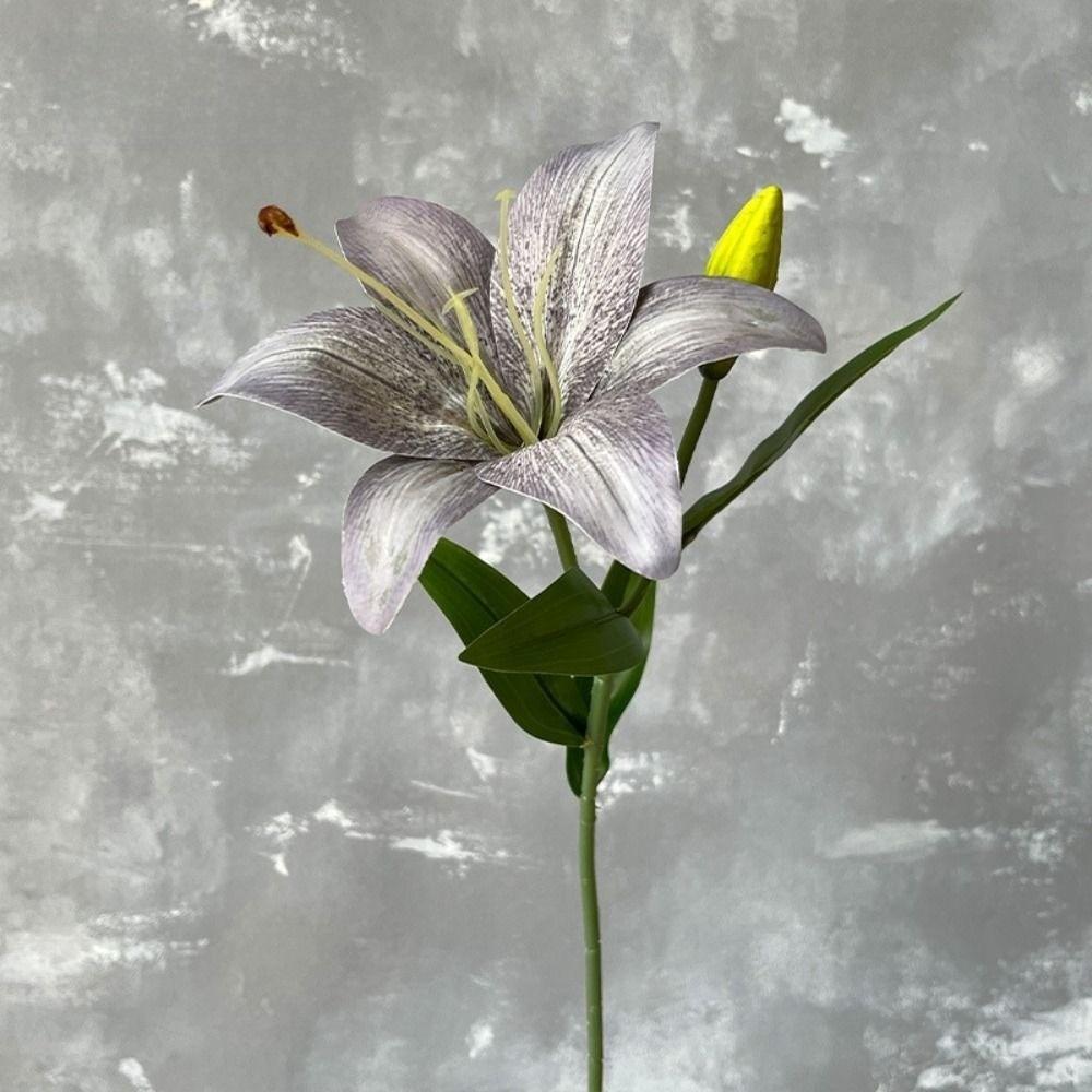 

Ins Artificial Flowers Real Looking Fake Flores Simulation Flower for Home Decoration Grey білий