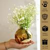 Metal Ball Round Metal Vase Set of 2 for Home Décor Decorative Flower Pot for Valentine’s Day