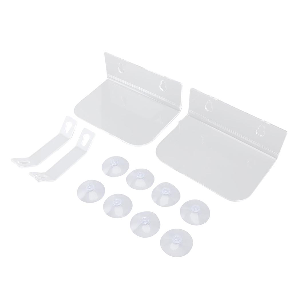 Window Plant Shelves with Suction Cups Support Brackets Square Acrylic Window Sill Extender for Succulents