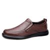 Men's Shoes Business Dress Leather Shoes Men's One Pedal Lazy Shoes Sleeve Loafers Leather Fleece Casual Shoes Men's