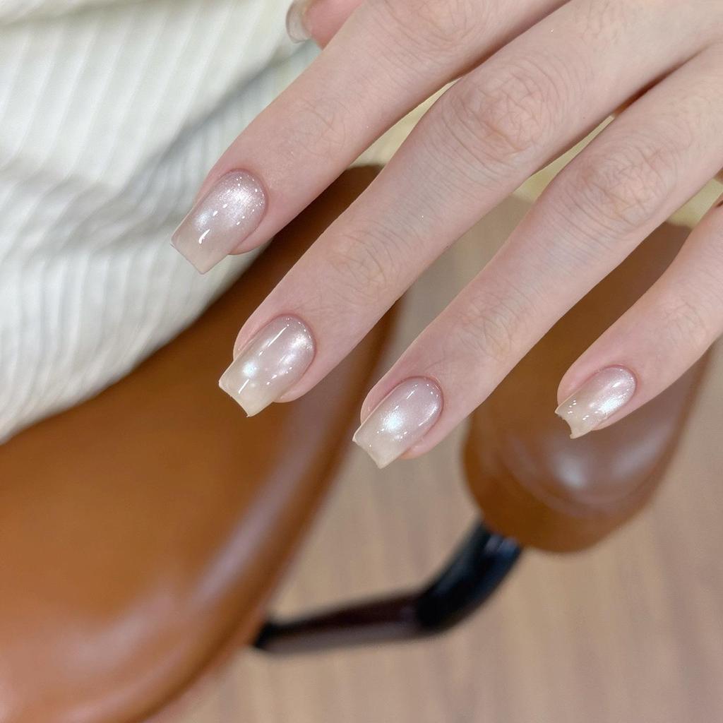 President Hua Little Black Bottle Leveling Gel: Satin Porcelain White Cat Eye & Crystal Whitening Gel Polish, 60 Colors