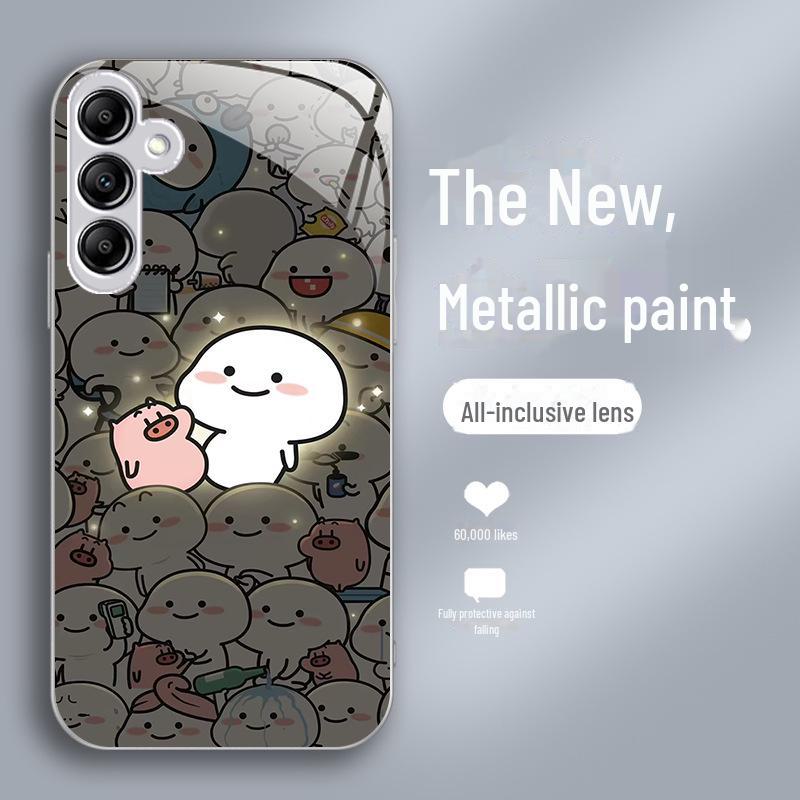 Shockproof Liquid Case for Samsung A71 with Luminous Rabbit Design