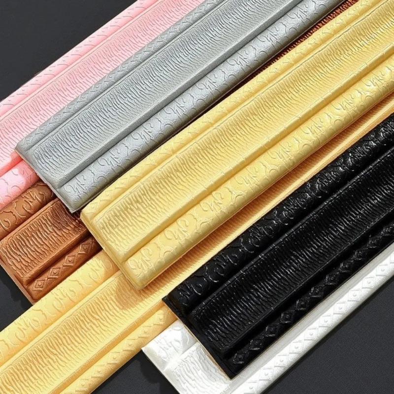 1pc 2.3mX7.8cm Wallpaper Decorative Line Skirting Line Decoration Self-adhesive Waterproof Living Room Wall Border Sticker