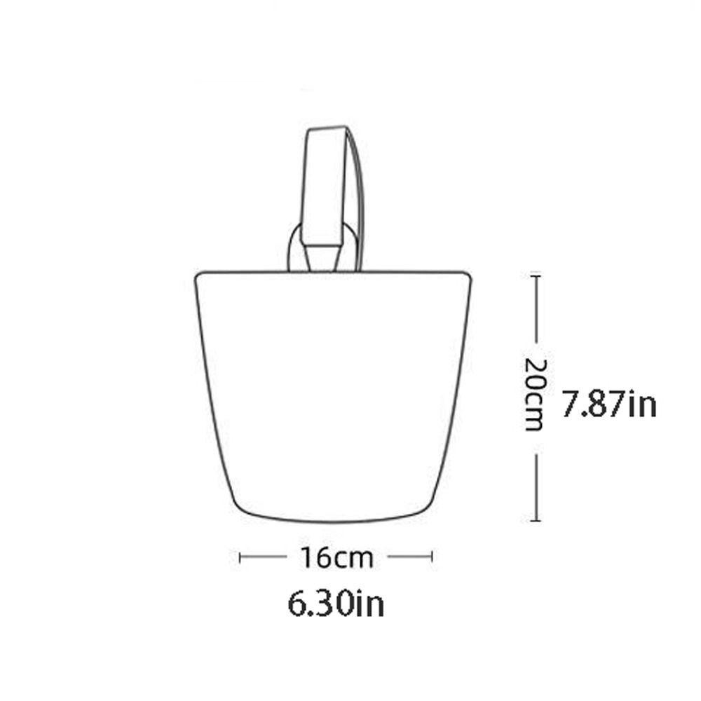 Lovely Girl Canvas Cartoon Bucket Handbag Letter Cartoon Lunch Bag Sweet Letter Tote Bag  Outdoor