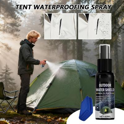 Waterproof Spray For Fabric 50ml Waterproof Shelter Spray Outdoor Backpack Water Shield For Shoe Boot Sneaker Outdoor Tent Wood