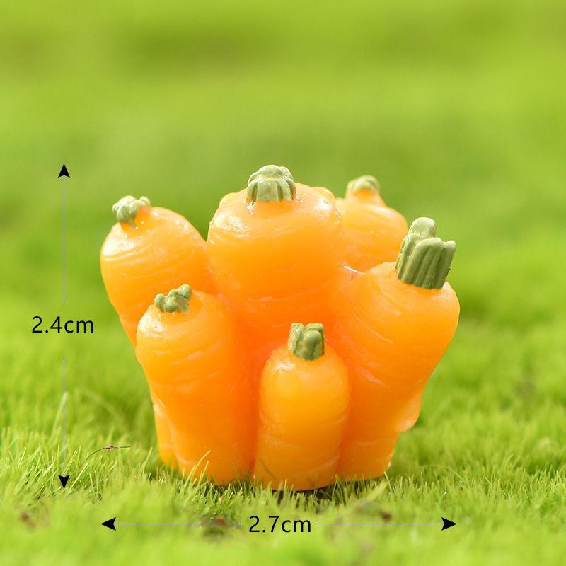 Rabbit Carrot Eat Diy Resin Figurine Micro Landscape Garden Decoration Miniature