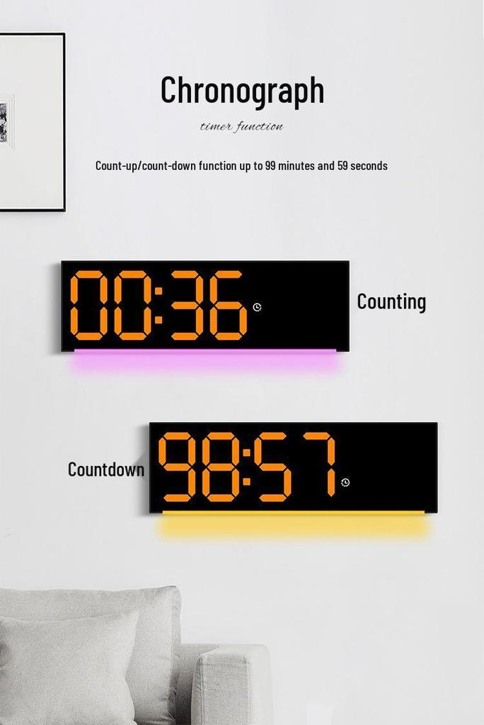 Multifunctional LED Digital Alarm Clock - Stylish Desktop & Living Room Dual Use 5527