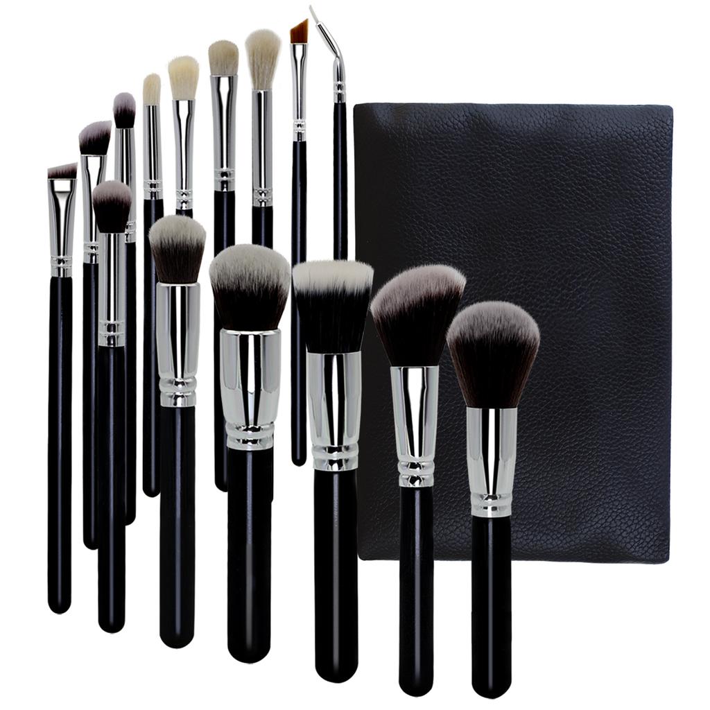 HMU Blind Drop Shipping Soft 12pcs Pink Wood Handle Good Quality Custom Logo Makeup Brushes Set