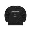 Life Letter Print Sports Crew Neck Loose Pullover Sweatshirt Men Sweatshirt Black T11M415204F-BK