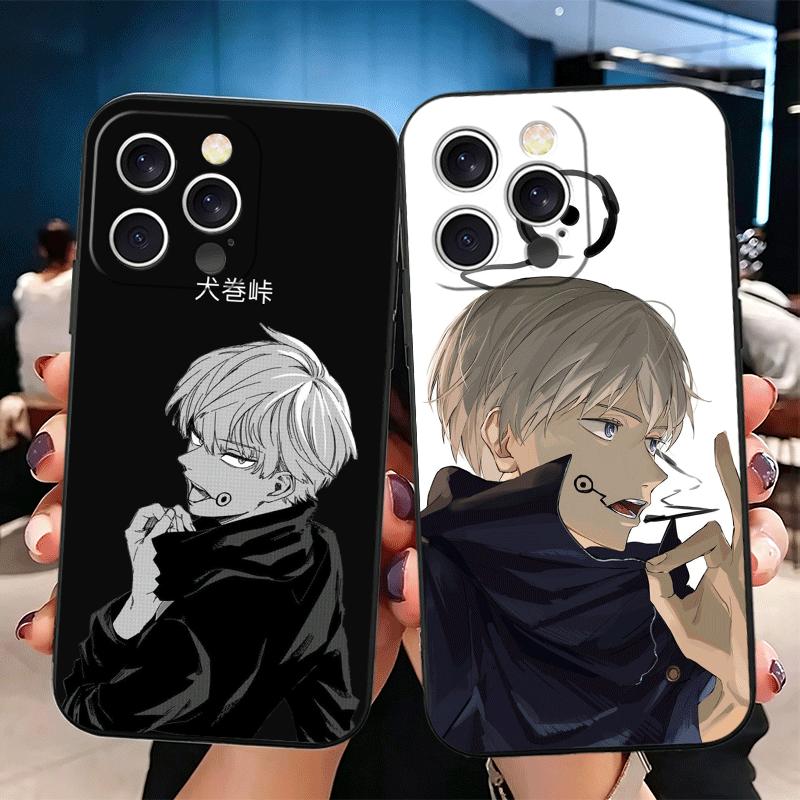 Anime Inumaki Toge JUJUSU Soft Phone Case for iPhone 16 16E 17 Air 15 Pro Max 14 Plus 13 Mini 11 12 7 Black Cover Back Shell
