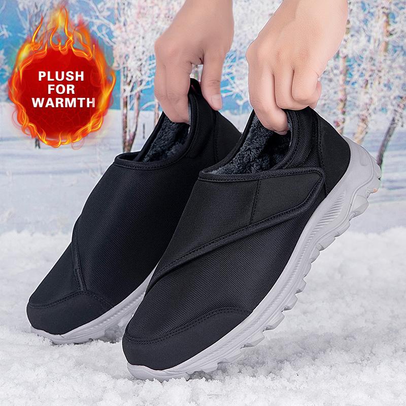 

Модные пары, теплая зимняя женская повседневная обувь, мягкие удобные туфли для диабетиков, свободные туфли большого размера для пожилых людей с плоской подошвой 39