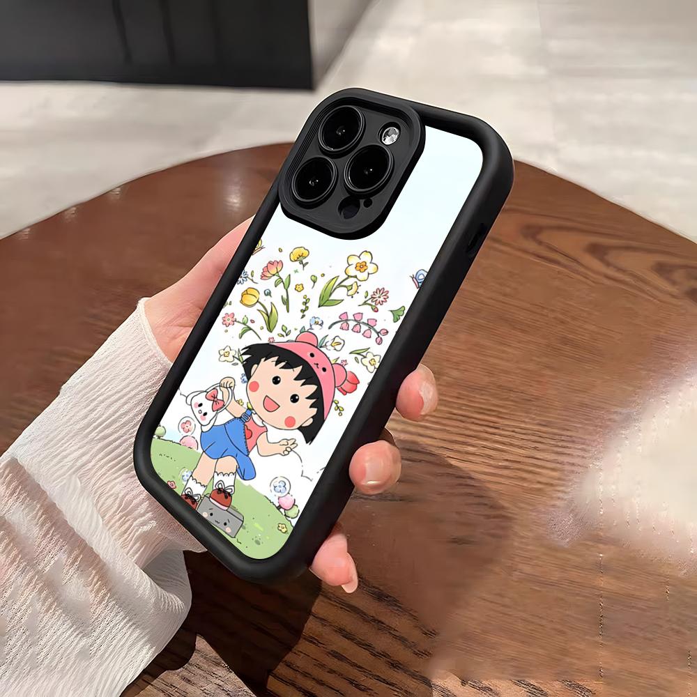 Chibi Cute M-Maruko Phone Case For IPhone 17 Pro Max 15 Pro 16 14 Plus 12 13 Mini 11 Pro Shockproof Soft Cover