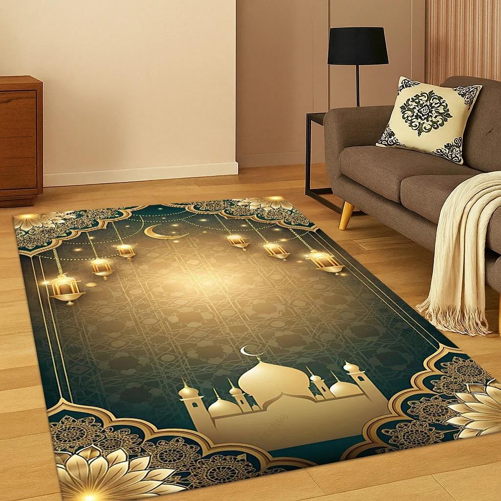 Muslim Islam Prayer Kneelin Carpet Rug Mat for Living Room Sofa Home Bedroom Doormat Kitchen Decor Living Room Decoration Rugs