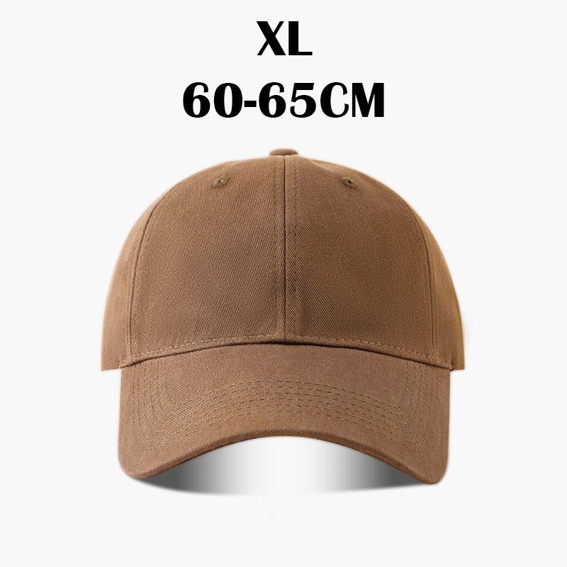 Unisex Czapka na dużą głowę 60-65cm Gładka zakrzywiona czapka z daszkiem Odporna na kurz czapka baseballowa Jednolita regulowana czapka rekreacyjna Męska Damska