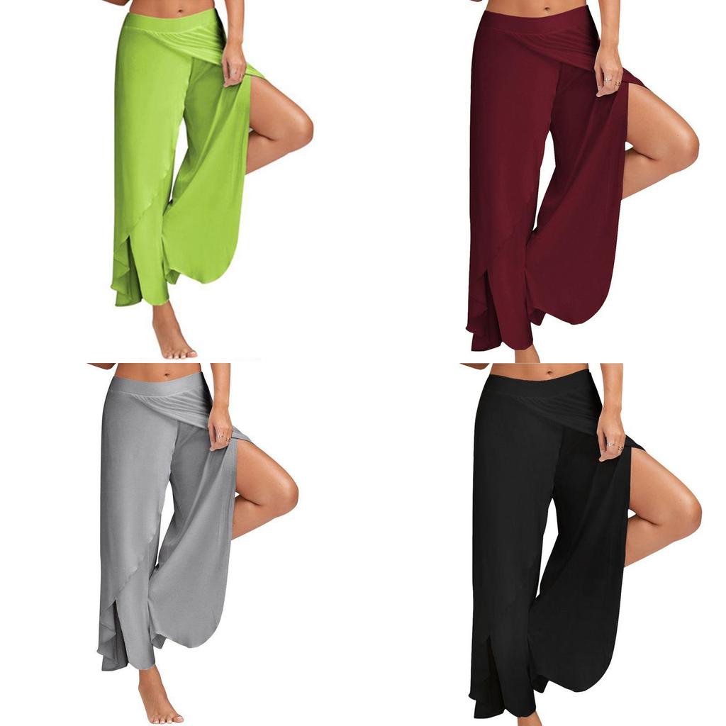 Women's Summer Casual Wide Leg Pants In Premium Quality Solid Color Design