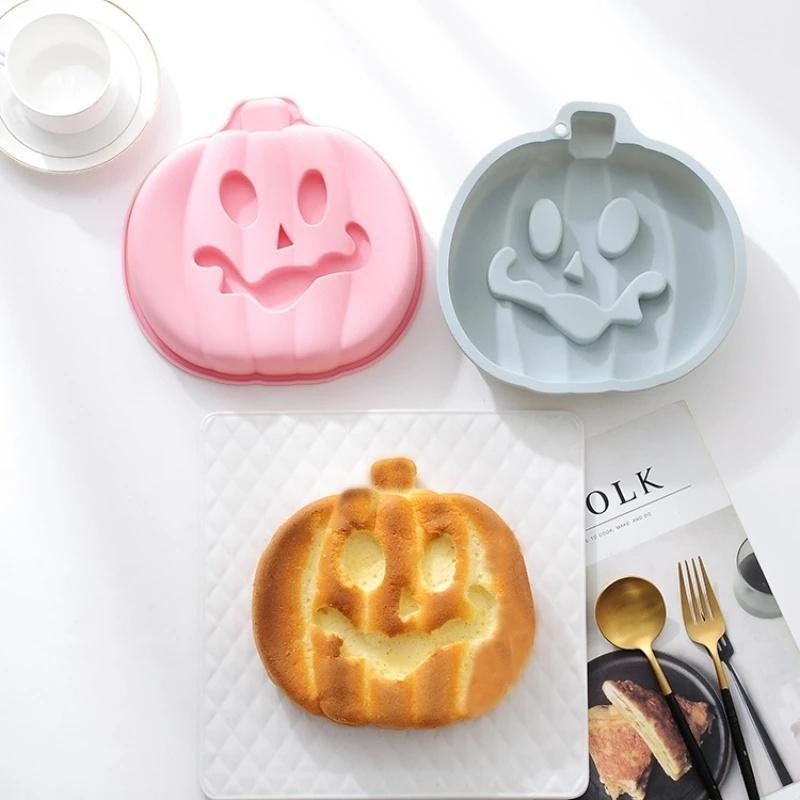 

Pumpkin Halloween Day Silicone Mousse Cake Mold 8-inch Baking Pan French Dessert Mousse Baking Tool Silicone Bakeware