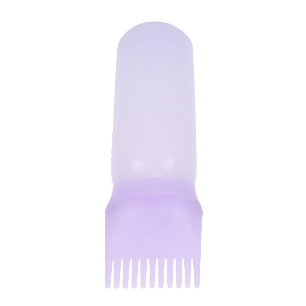 Flacone Applicatore Pettine Radici Semi Trasparente per Olio Applicatore per Tinta Capelli 160ml per Casa Salone