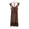 TOCCA silk No sleeve Sheer one piece 999 Brown Women Used