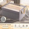 Caja de Almacenamiento para Ropa de Tejido Catiónico con Tapa y Marco de Acero