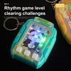 Fast Push Rhythm Game Machine with Music Light Stress Relief Electric Handheld Musical Challenge Toy Kids Adults