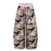American retro camouflage printed wide-leg pants women's loose mopping scimitar pants street hipster casual pants spring and autumn