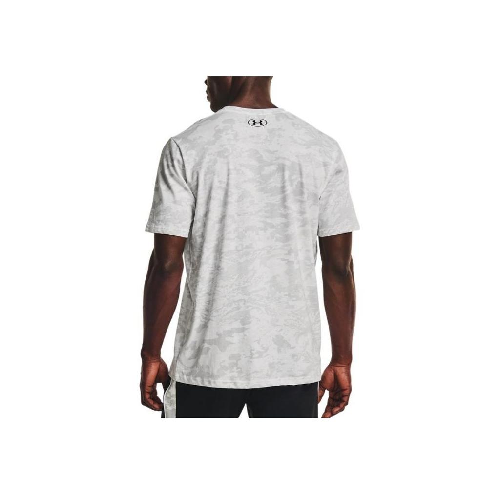 Under Armour Printed Logo Camouflage Crew Neck T-Shirt Men Tops White 1357727-100