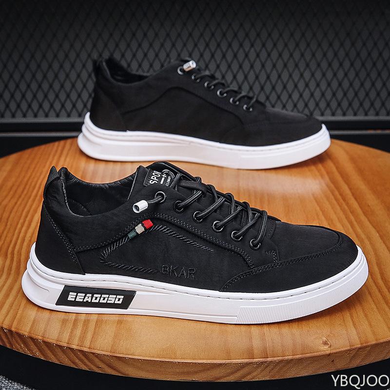 Spring Autumn New Daily Casual Flat Shoes for Men Solid Color Sports Low Cut Breathable Simple Comfortable Wear-resistant Shoes