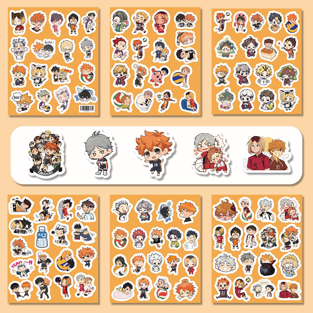 100 Haikyuu Anime Stickers: Q Version Avatar for Students & Kids