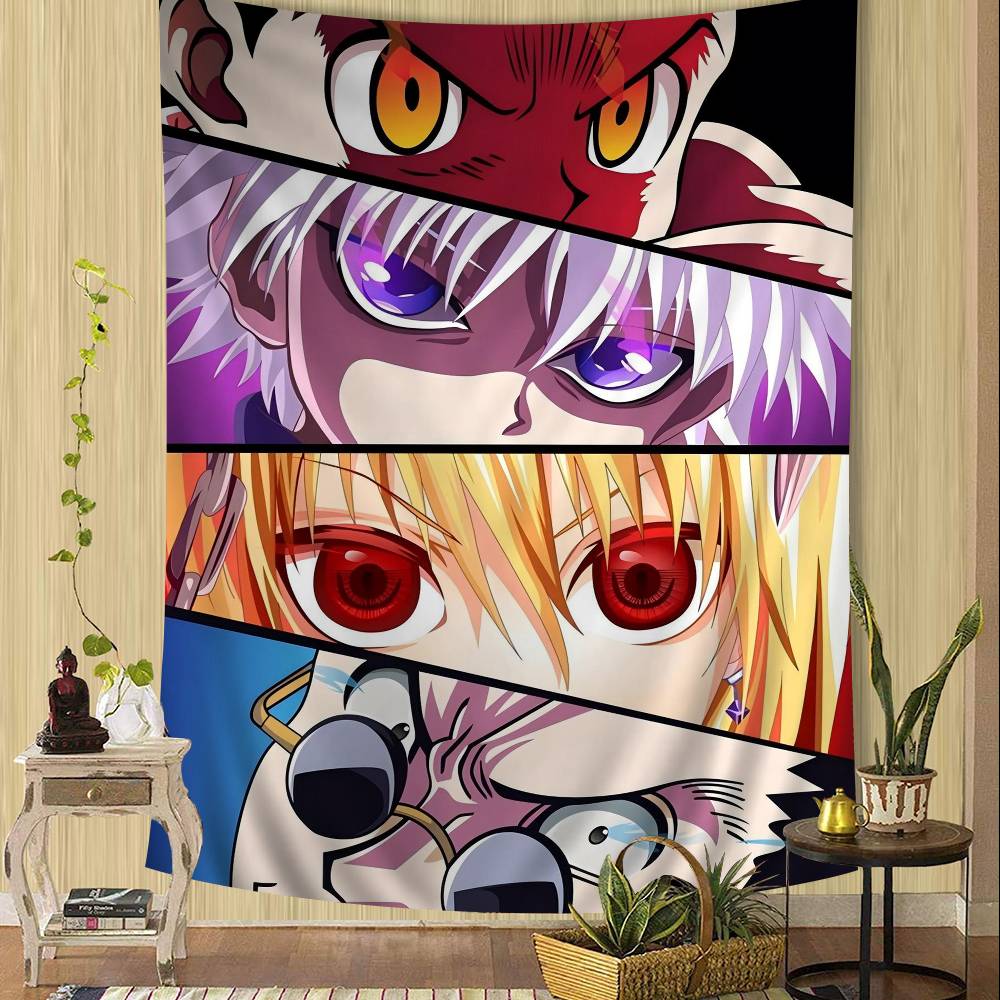 Anime Hunter X Hunter Classic Vintage Colorful Tapestry Wall Hanging Bohemian Wall Tapestries Mandala Wall Art Decor