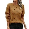 Women's Casual Round Neck Pullover Long Sleeve Sweater Top