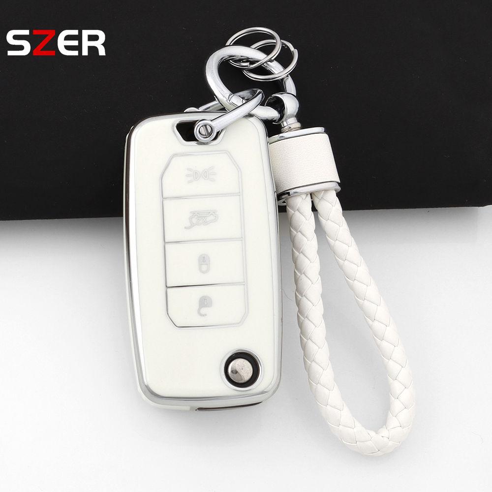 Fashion Tpu Key Case Cover For Jeep Renegade Compass 4 Buttons Remote Fob Protection Folding Keychain Holder