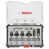 Set of 6 Bosch 6 Mm Shank Router Bits for Trimming/chamfering/rounding - 2607017468