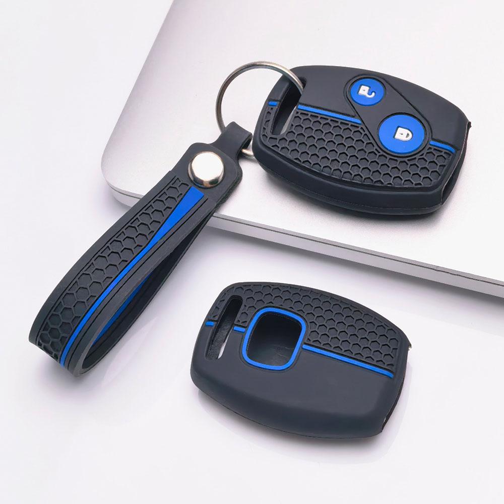 Soft Silicone Car Key Cover Keychain For Honda 7th 8th Gen Accord CRV Odyssey Fit City Civic And Classic Old Model Anti-Scratch Guard