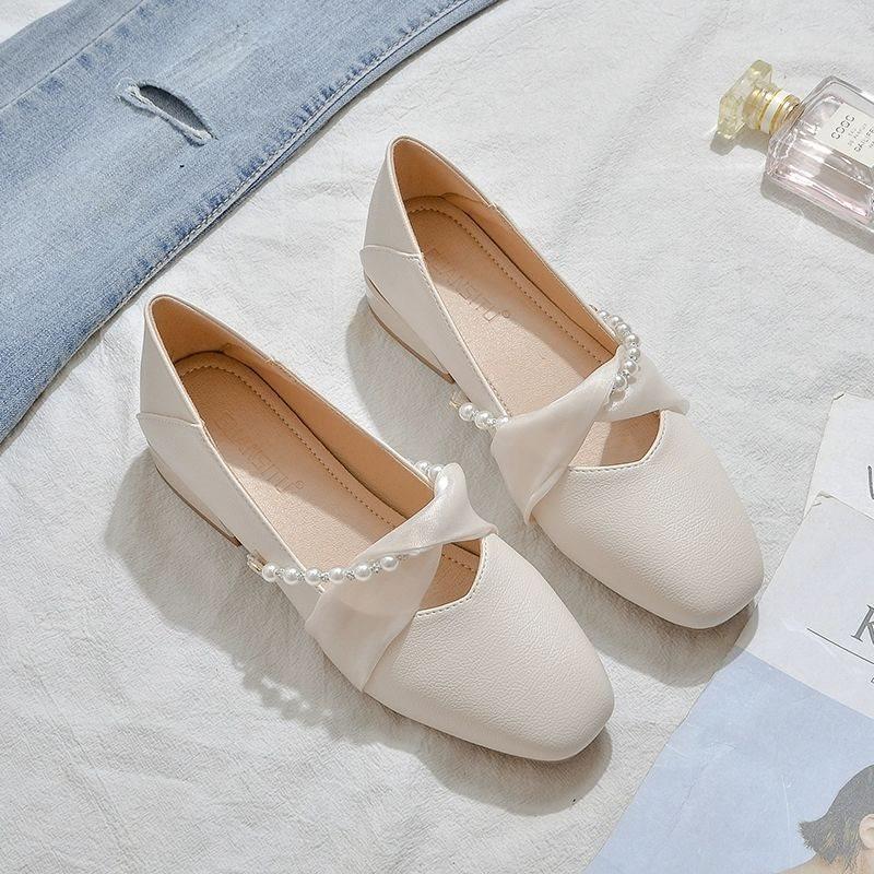 Mary Jane women's shoes new summer mid-heel skirt thick heel single shoes women's soft sole not tired feet Doudou shoes