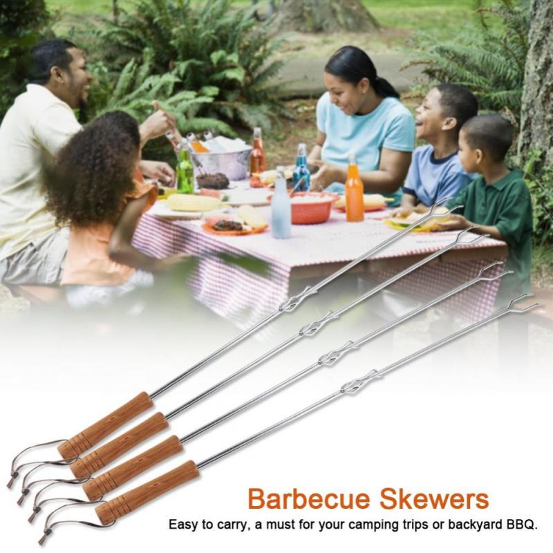 Buy 4Pcs Stainless Steel BBQ Grilling Forks Outdoor Picnic Barbecue
