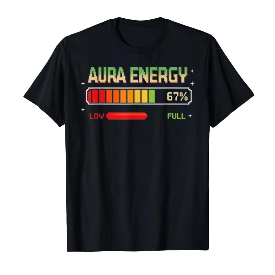 

Aura Energy 67 Смешной Шесть Семь Мем Мужская и Женская Мода Хлопковая Дизайнерская Футболка с Коротким Рукавом - Мужская Летняя Хлоп... S разноцветный