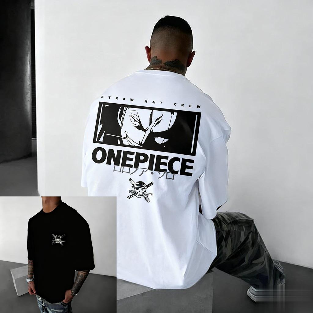 Unisex Zoro Grafik T-Shirt Herren Damen Sommer Neu Kurzarm Tee Streetwear Oversized Lässige Oberteile Y2k Kleidung