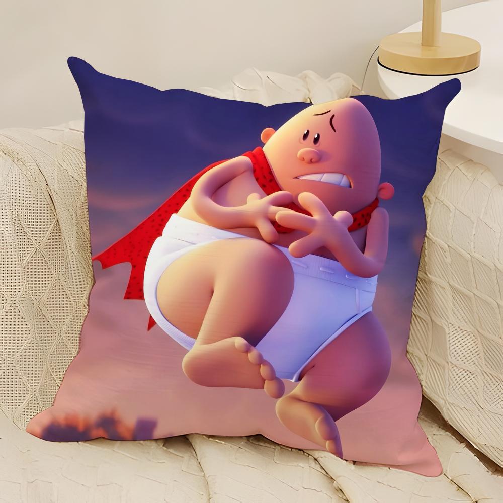 American Funny Cartoon Captain Pillow Case Natural Linen DoubleSided Printing Sofa Home Decor Cushion Cover