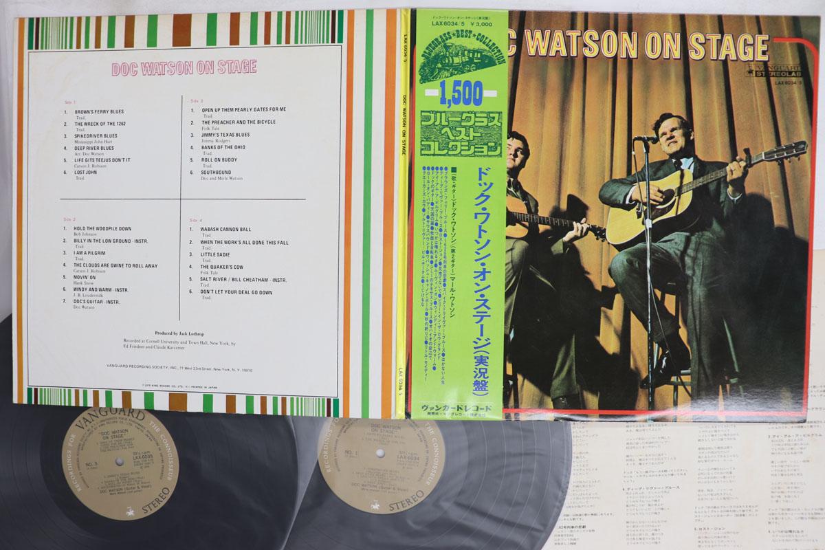Виниловая пластинка DOC WATSON MERLE WATSON Doc Watson On Stage LAX60345 VANGUARD 1976 Япония Obi КантриФолк Б/у