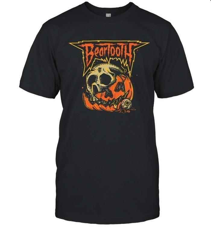 

Beartooth Halloween Skull Pumpkin Band Graphic T-Shirt Metalcore XL