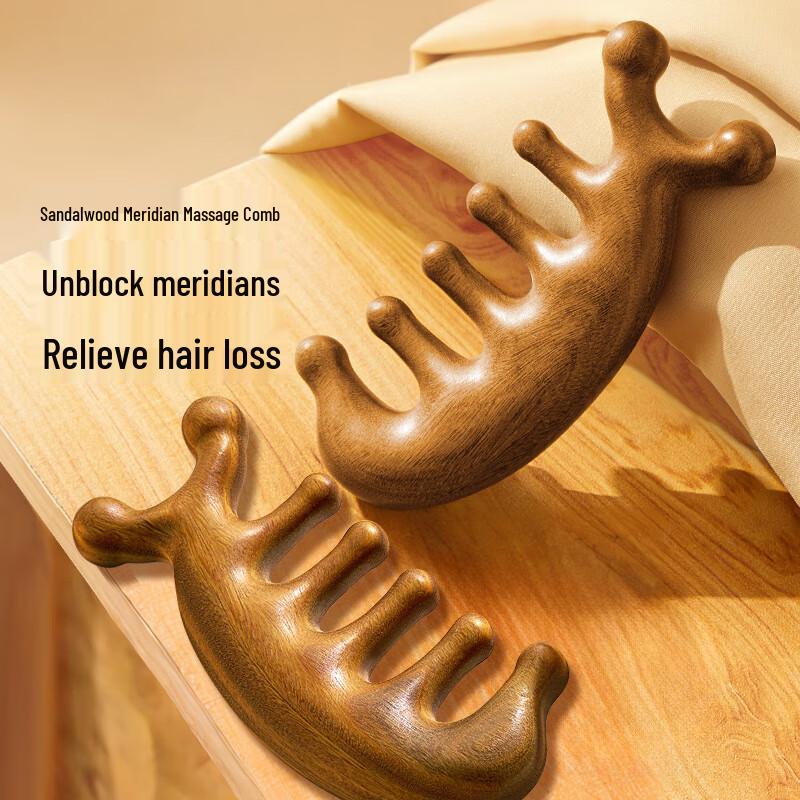 LINGCHEN Sandalwood Head Massage Comb