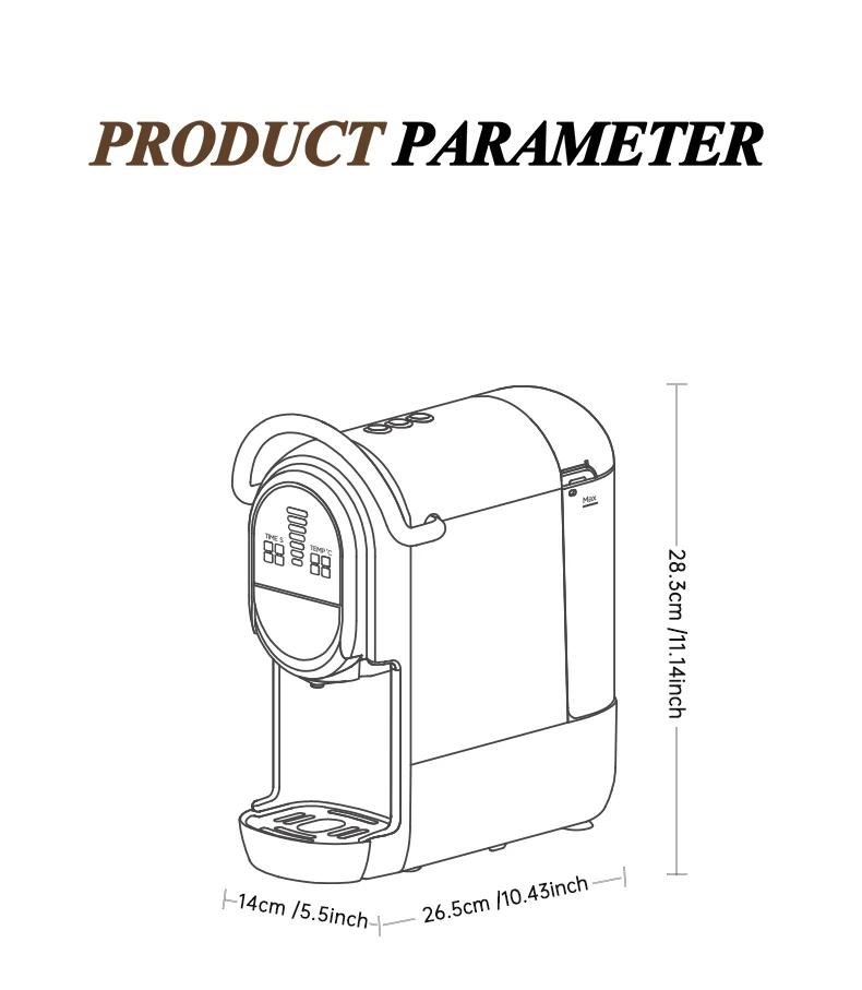 New Cafelffe MK-609S 4in1 Coffee Machine Dolce Gusto Nespresso Capsule ESE Pod Ground Coffee Coffee Cafeteria 19Bar Hot/Cold,Gift for Lover