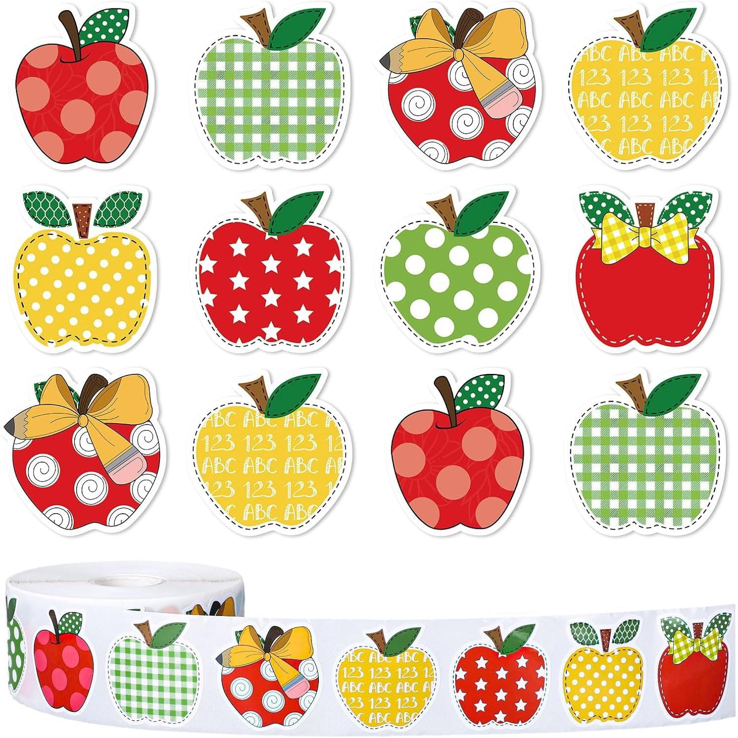 100-500Pcs High-Quality Colored High-Quality Apple High-Quality Stickers High-Quality Party High-Quality Gift High-Quality Wrapping High-Quality