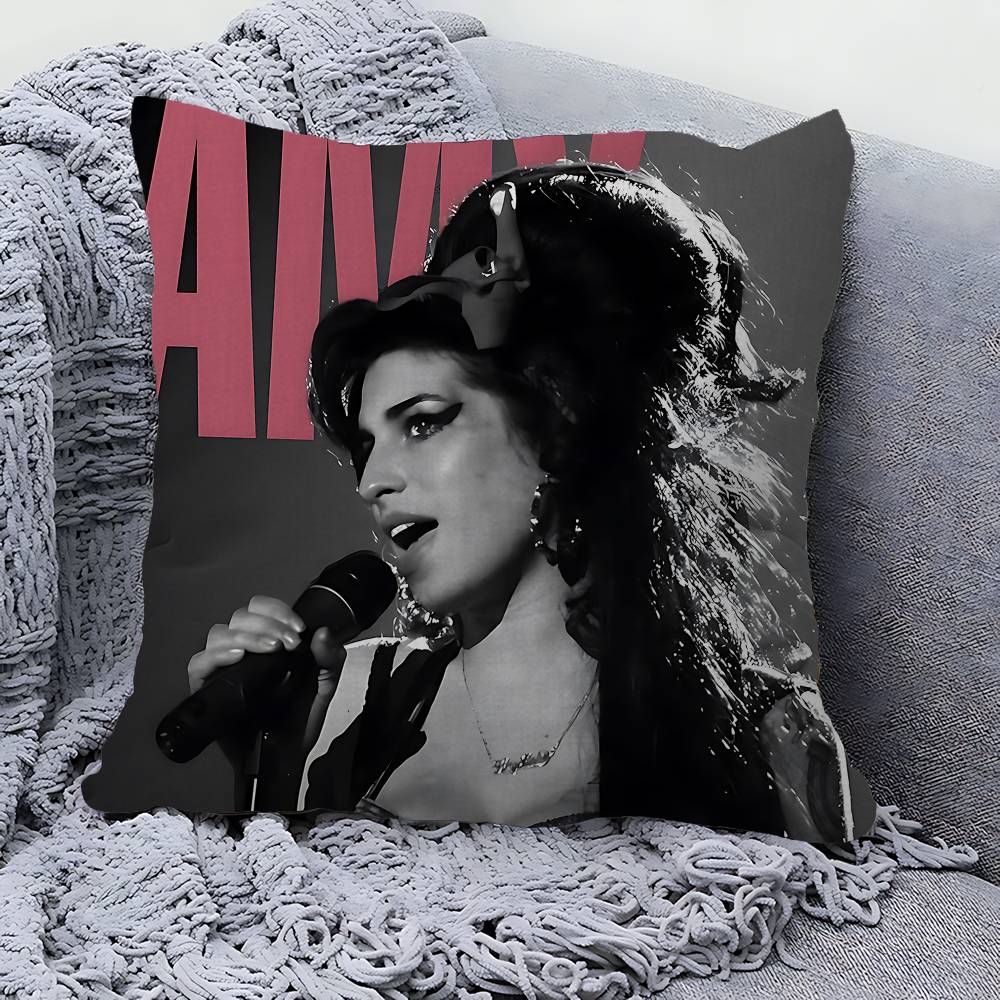 Popular Singer Star A-Amy W-Winehouse Personalized Pillow Cover Kids Bedroom Wild Party Decor Pillowcase Birthday Shower Gift