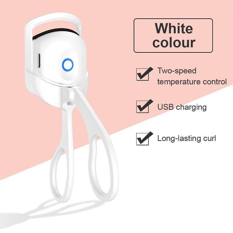 Portable Electric Heated Eyelash Curler Comb Long Lasting Eyelashes Curls Thermal Eyelash Curler Makeup Tools