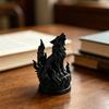 3D Printed Wolf Heart Sculpture Dark Flame Symbolic Decor with Hardcore Aura, PLA  Eco-Friendly Office Statue Home Decor for Living Room & Shelf