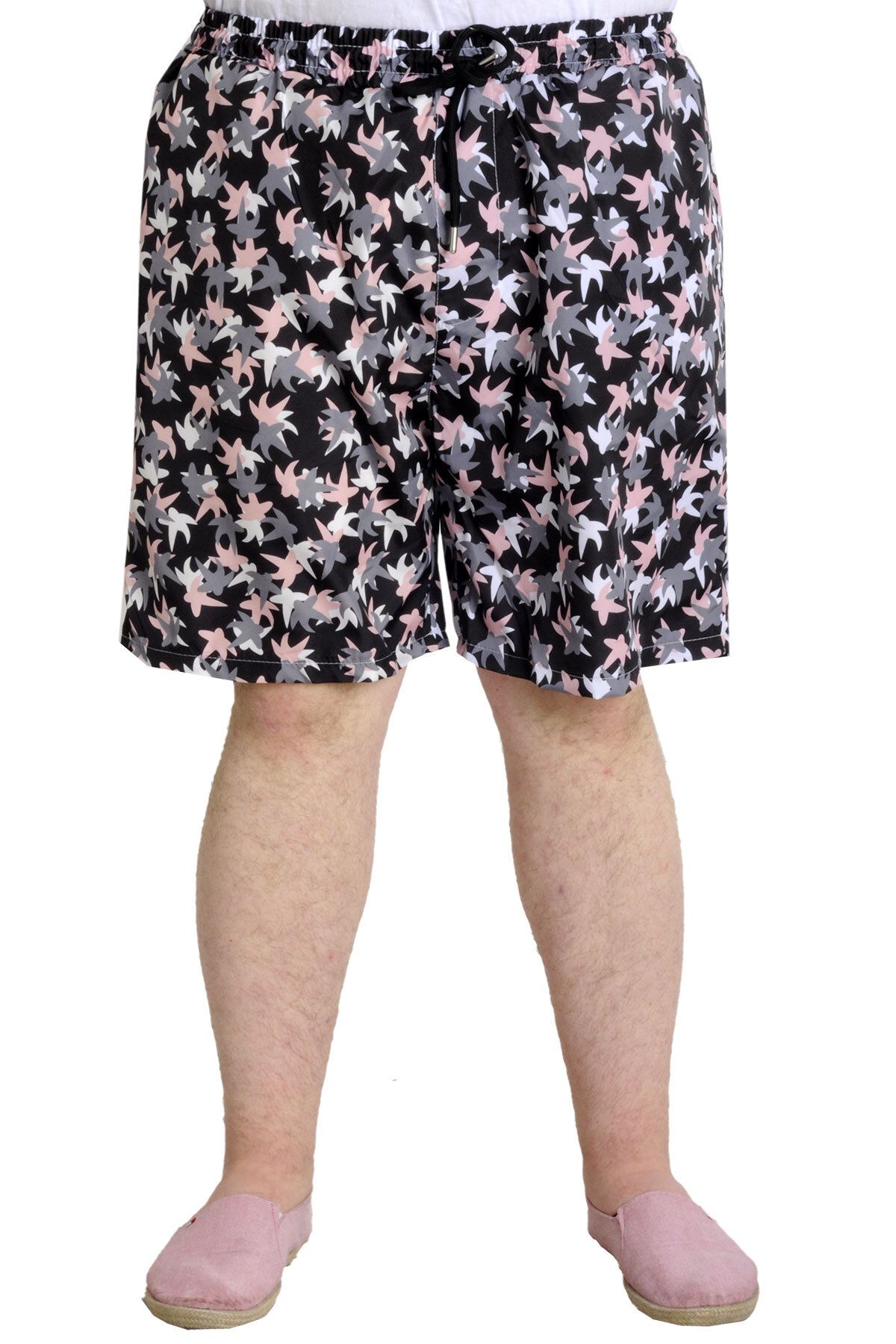 

Мужские шорты для плавания больших размеров Mode Xl Мужские шорты для плавания с рисунком черно-серые