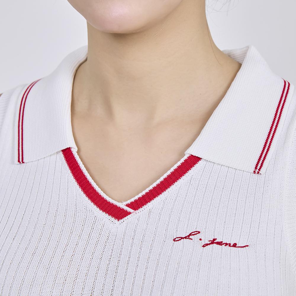 J Jane Sleeveless Collared Knit Dress (White)